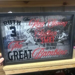 Babe Ruth: The King of Swing, the Sultan of Swat framed photo